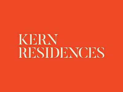 Kern Residences identity logo logo design