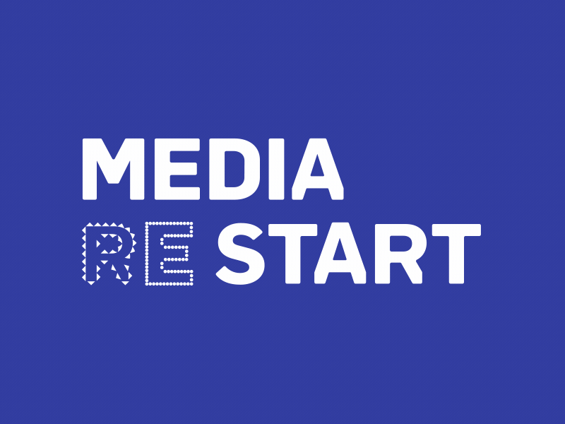 Media Restart animation identity logo