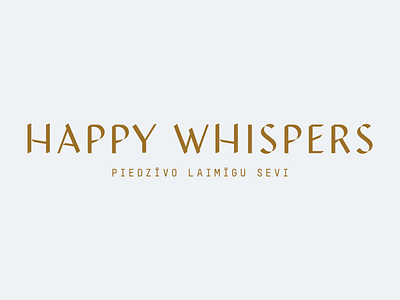 Happy Whispers blog blogger branding identity logo riga