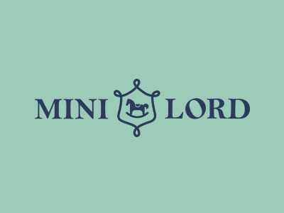 Mini Lord blue boy brand clothing horse kids logo lord mini shild