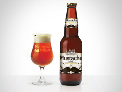 Mustache Mockup beer bottle mockup mustache