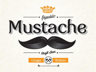 Mustache Ginger beer beir label moustache mustache texture