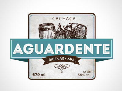 Aguardente cachaça label