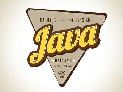 Java cachaça label