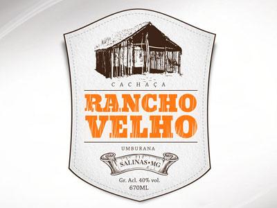Rancho Velho cachaça label