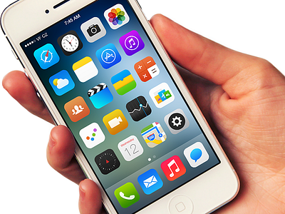 iOS 7 Icons flat icons ios7 redesign replacement simple