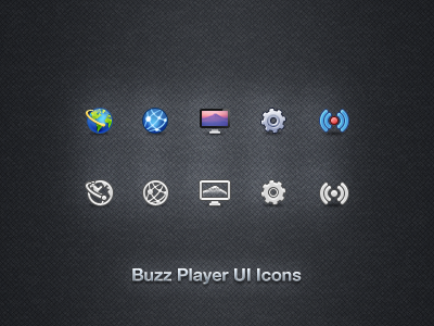 Buzz Player UI Icons app buzz icons player ui