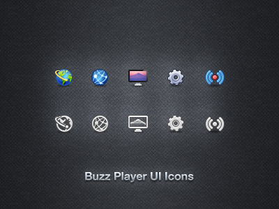 Buzz Player UI Icons