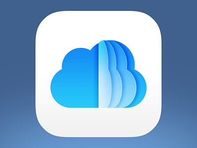 Cloud Page app blue cloud design icon ios