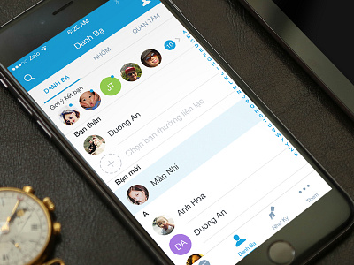 Zalo App • Contact Page app clean interface ios ui zalo