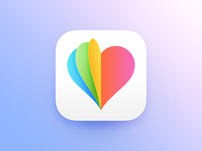 Flyrt App Icon app chat date design flip flyrt heart icon ios logo paper