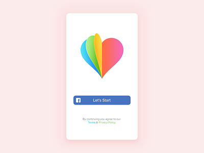 Flirting app login app chat date design flip flyrt heart icon ios logo paper