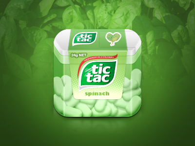 Tic-Tac Spinach Box box green icon spinach sweet tac tic tic tac