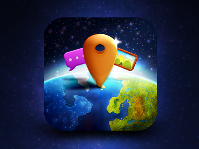 App icon app icon map pin space trip