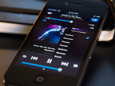 Music App - Player app iphone music note profile ui