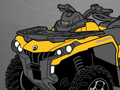 Can-Am ATV atv illustration line illustration offroad technical illustration