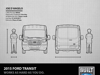 Ford Transit Illustration ad advertising automotive ford illustration line drawing technical illustration transit
