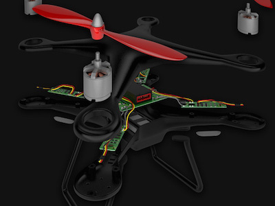 Drone Zone 3d c4d drone multicopter quadcopter