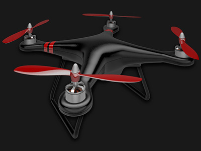 Droning On 3d c4d drone illustration quadcopter