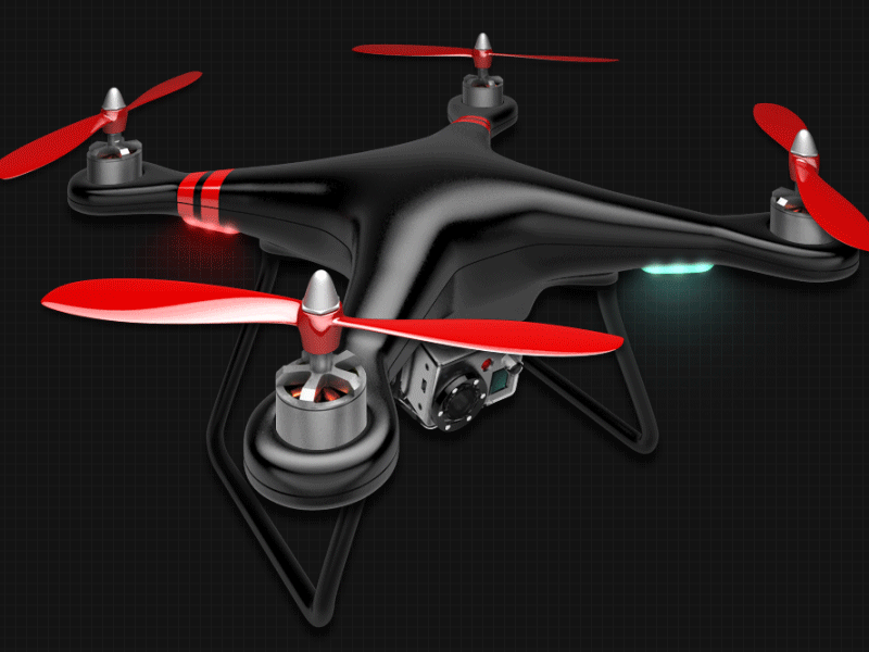 Quadcopter Drone 3d animation c4d drone exploded gif illustration multicopter quadcopter robotics technical illustration technology