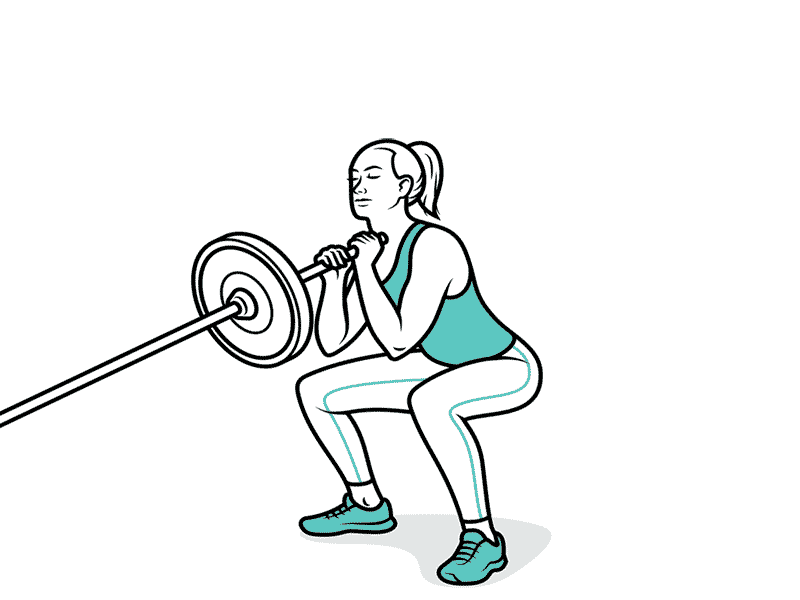Squat to Press instructional illustration how to step-by-step animation health weight lifting fitness instructions workout illustration technical illustration