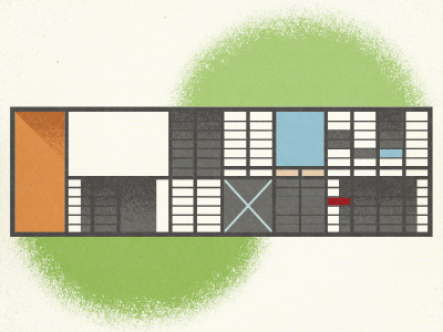 Modern Homes architecture home house illustration mid century modern