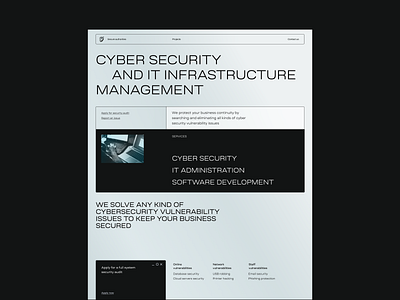 CyberSecurity website: Key visual #3