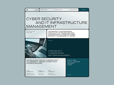 CyberSecurity website: Key visual #6 b2b business clay blue confidence corporate cyber security cybersecurity geometric sans grid it metal gray modular order reliability safety security structure web website