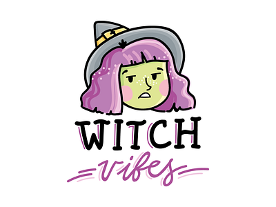 Witch, please! app application cartoon character cute doodle girl halloween illustration ios iphone magic people stickers vector witch woman