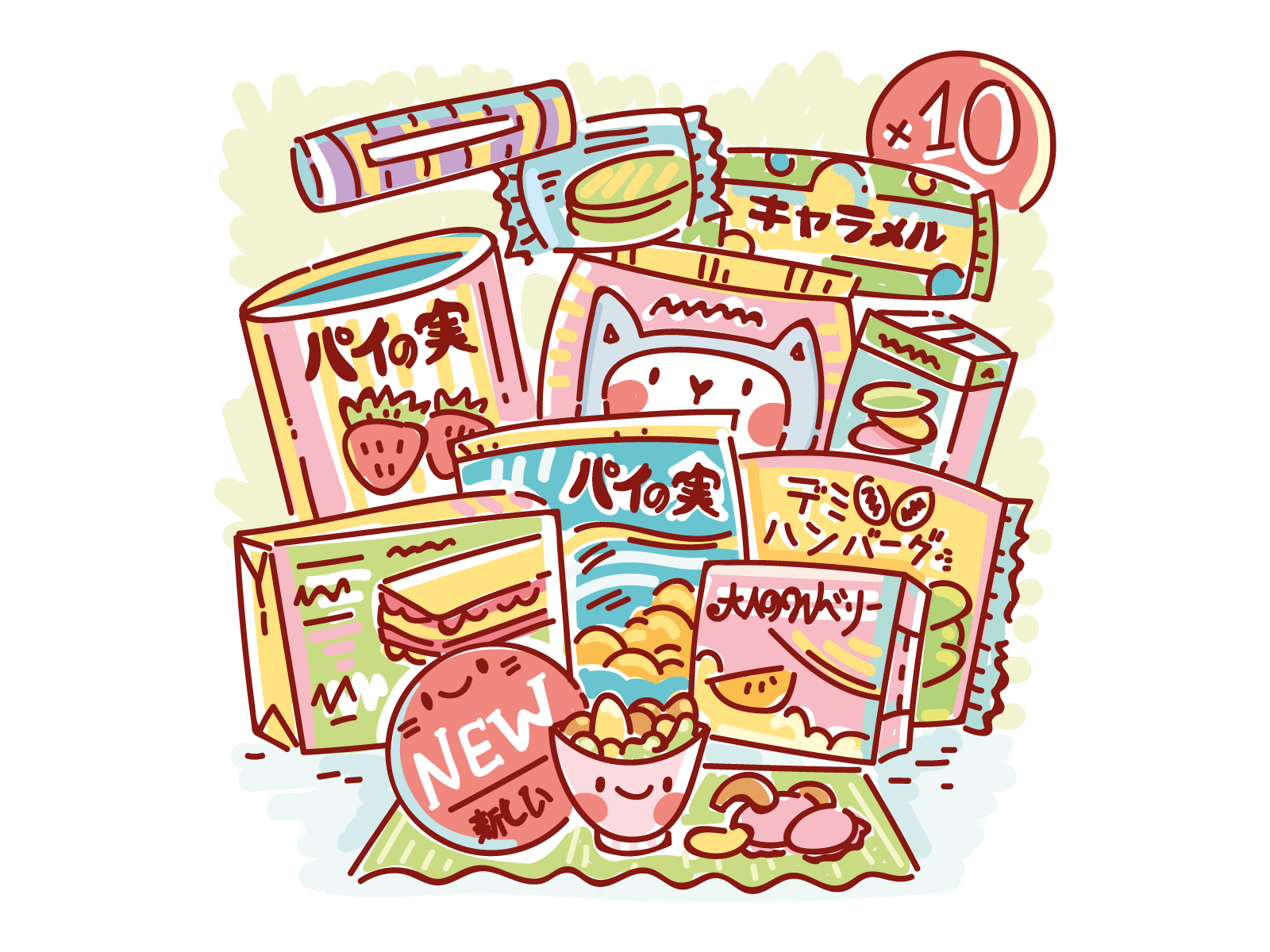 Японские сладости Стикеры