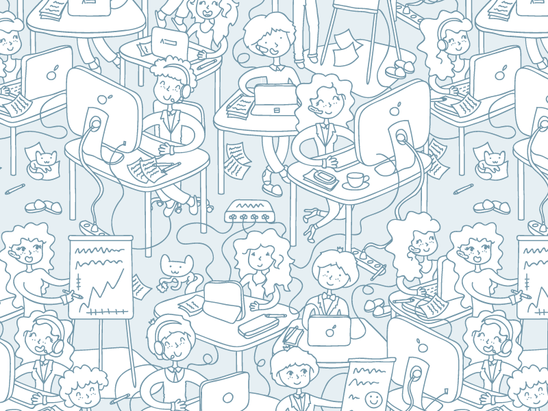 Time for webinar ;) stokarenko illustrations cute pattern vector seamless pattern