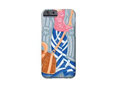 Clothes for Iphone :) bag case clothes cute denim illustrations iphone jeans scarf stokarenko vector wear