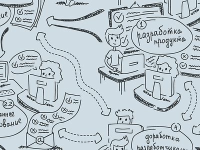 Scribing characters company cute gray illustrations it lines people scribing stokarenko test vector