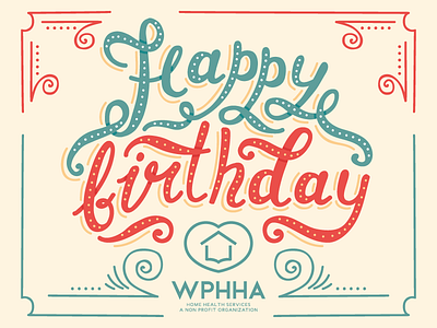 Happy birthday! birthday card compliments congratulation greeting hand lettering happy lettering letters words