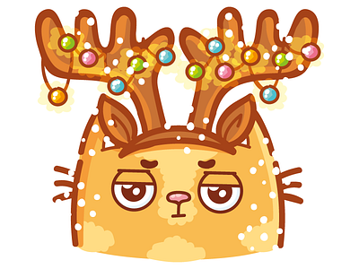 Preparing For New Year! animal cartoon cat character cute doodle icons ios kitten kitty sticker stickers