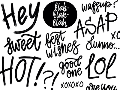 Blah blah blah! handwritten stickers for iMessage