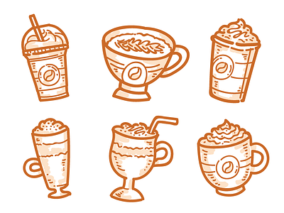 Coffee time! stickers for iMessage app cartoon coffee cup of coffee doodle icons imessage stickers ios iphone stickers stickers for imessage