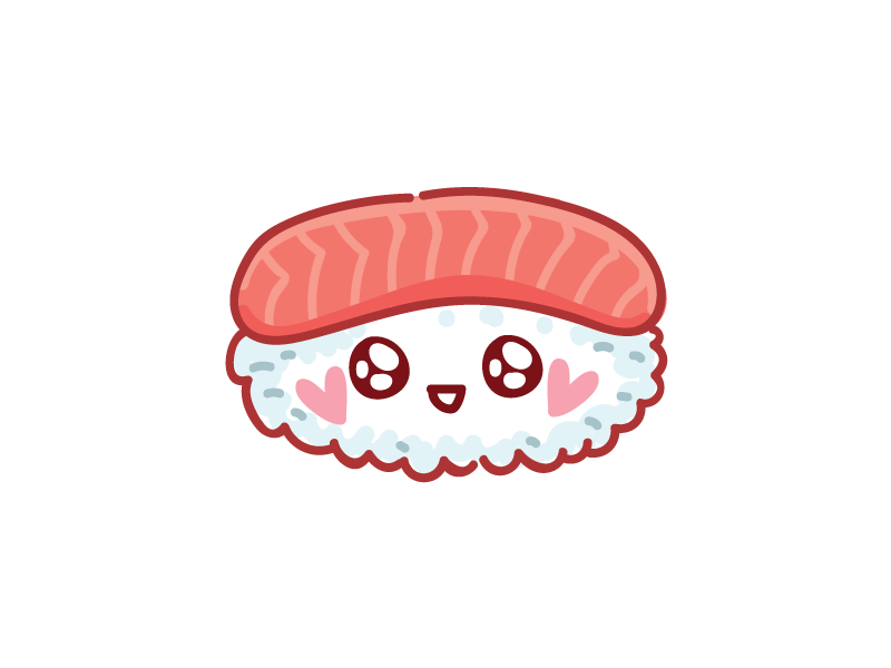 🍣 Kawaii Sushi stickers! 🍣 cartoon character cute doodle food icons imess...