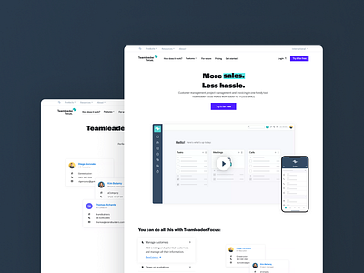 Teamleader branding design interface ui ux webdesign