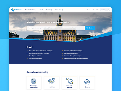 Portal Website Sint Niklaas design interface design town website ux visual design webdesign