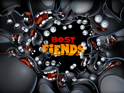The Slugs! best fiends funny humor illustration ios key art logo mobile games seriously digital entertainment slugs