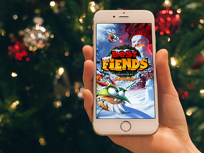 Best Fiends Key Art - Holiday! best fiends character development christmas holiday illustration ios key art mobile games seriously digital entertainment