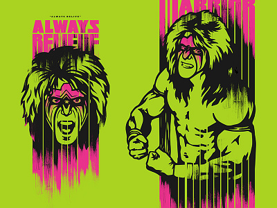 Ultimate Warrior Streak Typography