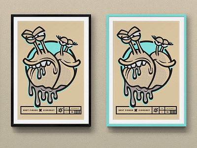 Best Fiends X Kidrobot Poster best fiends kidrobot print screen slime slugs stamp tooth