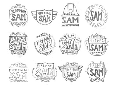 Fireman Sam Logo Sketches