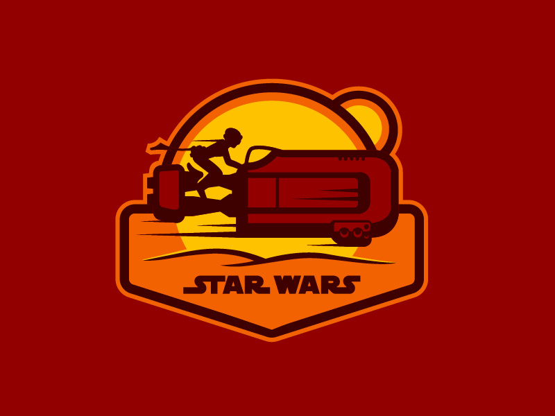 18 Days of Star Wars illustration badge the force awakens episode 7 star wars