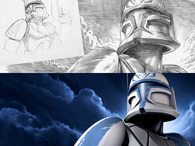 18 Days of Star Wars: Rex! clone trooper clone wars illustration line look packaging rex sketch star wars