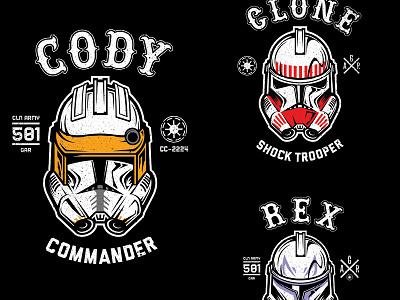 18 Days of Star Wars: Clone Troopers badges biker gang clone trooper cody rex star wars
