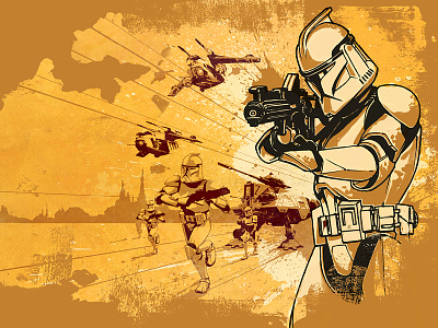 18 Days of Star Wars: Clone Wars Mixed Media clone trooper illustration licensing art star wars the clone wars