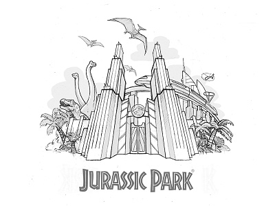 Welcome to Jurassic World dinosaurs illustration jurassic park jurassic world sketch spare no expense t rex